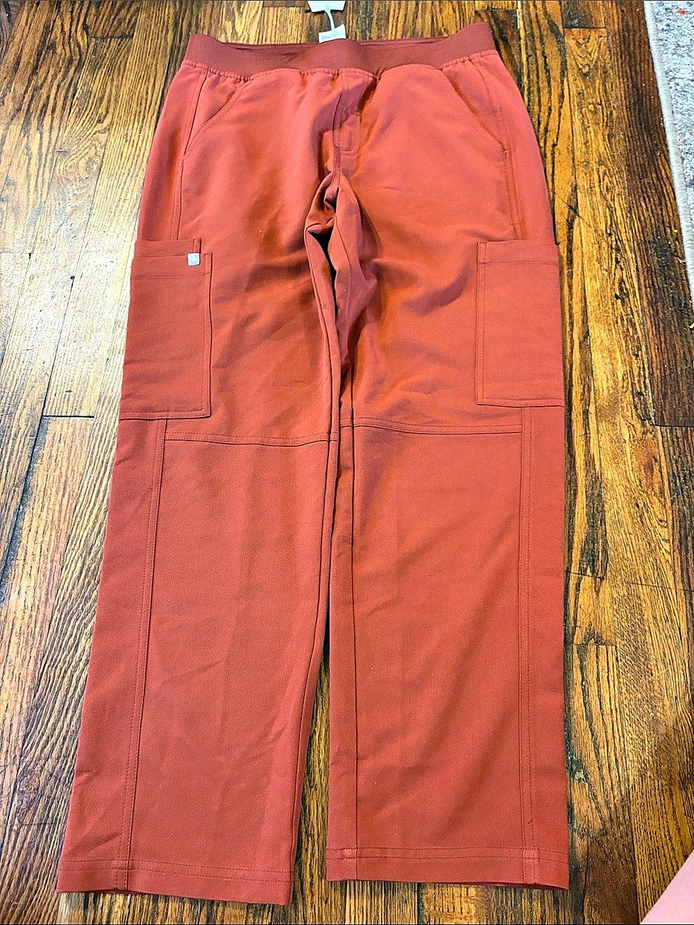 🎉NWT! FIGS Axim Cargo Scrub Pant Cargo Pants in Burnt Orange Medium Short.